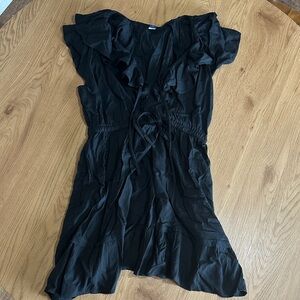 Old Navy Black Ruffle Mini Dress